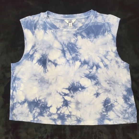 JoyLab Blue Tie-Dye Women's Top - Picture 2 of 7
